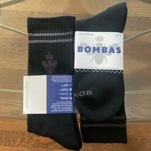 NWOT Lg Bombas Black calf socks